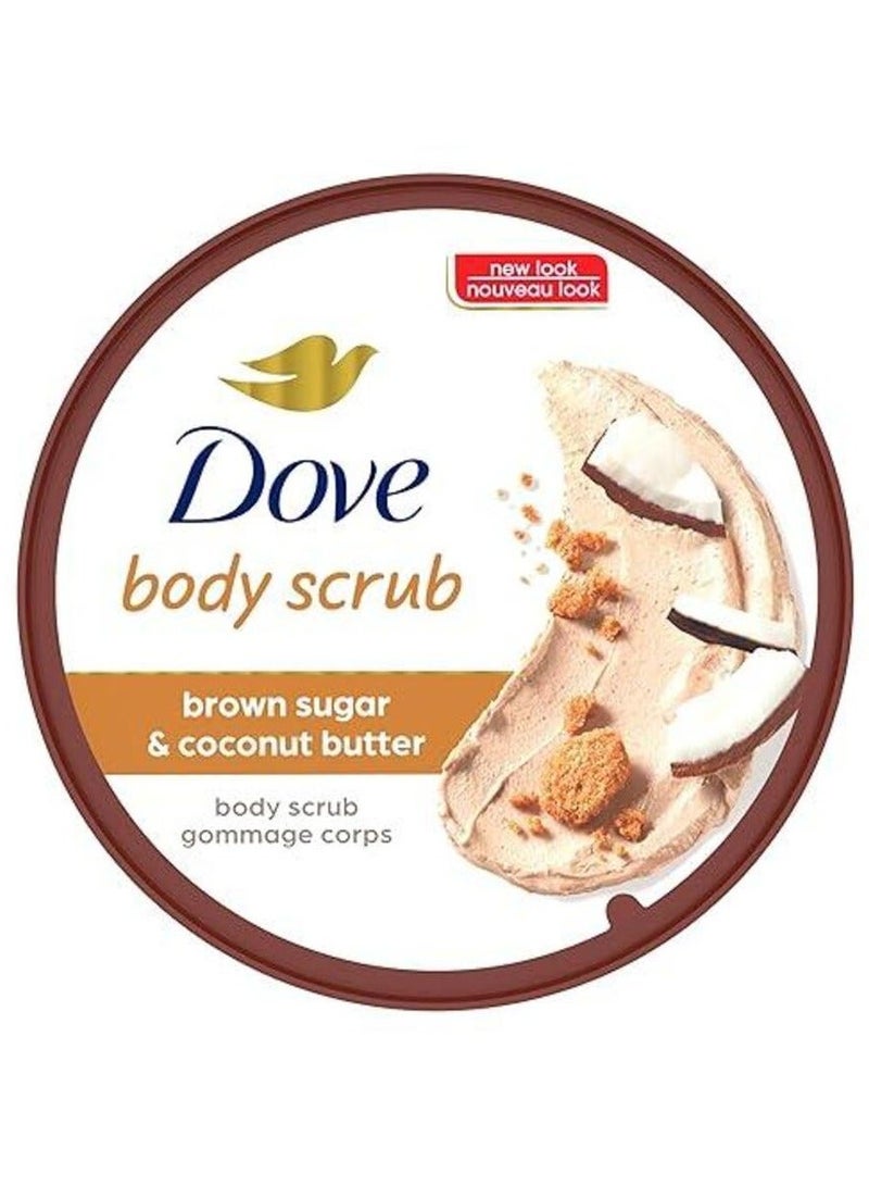 Dove Exfoliating Body Polish Scrub with Brown Sugar & Coconut Butter 298 g - Image 2